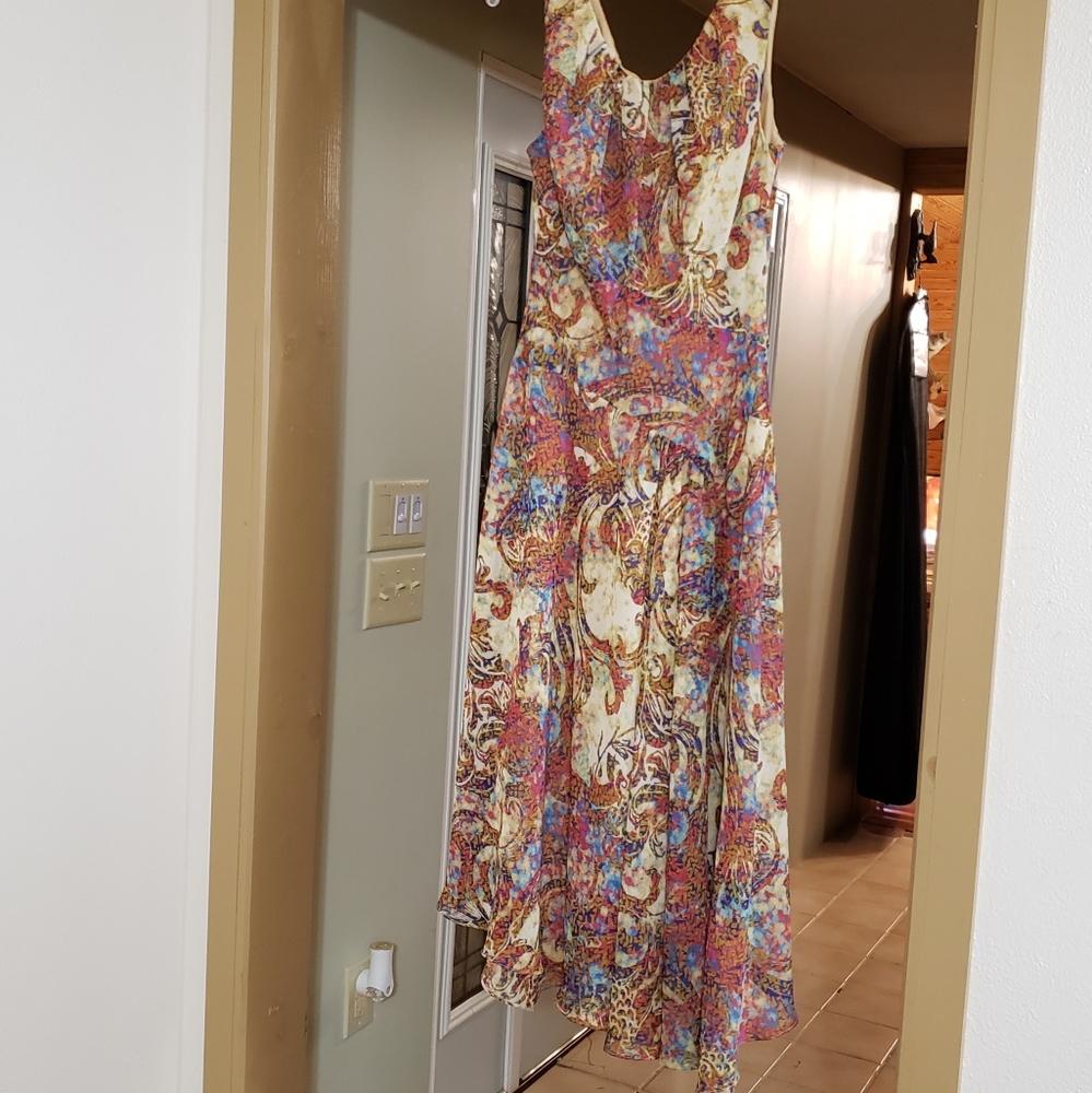Evan Piccone Sleeveless Dress Size 10 Multi Color Summer Vacation